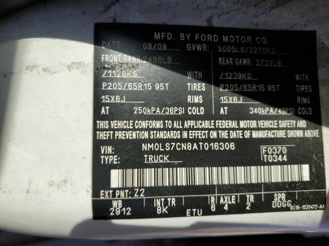 91881975 :رقم المزاد ، NM0LS7CN8AT016306 vin ، 2010 Ford Transit Connect Xl W مزاد بيع