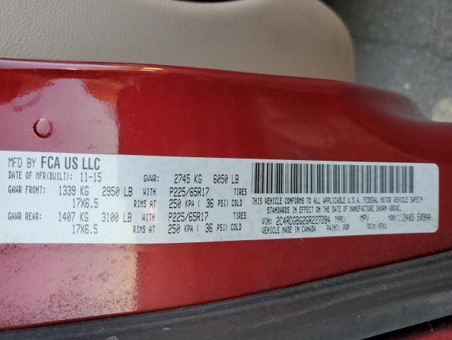 2016 Dodge Grand Caravan მანქანა იყიდება აუქციონზე, vin: 2C4RDGBG2GR227284, აუქციონის ნომერი: 90324115