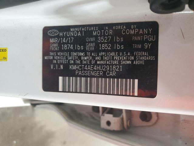 2017 Hyundai Accent მანქანა იყიდება აუქციონზე, vin: KMHCT4AE4HU291821, აუქციონის ნომერი: 91348385