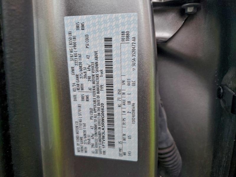 Aukcja sprzedaży 2024 Ford F150 Light, vin: 1FTVW3LK5RWG06620, numer aukcji: 94304535