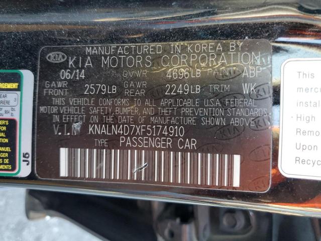 Продажа на аукционе авто 2015 Kia Cadenza Pr, vin: KNALN4D7XF5174910, номер лота: 91329065