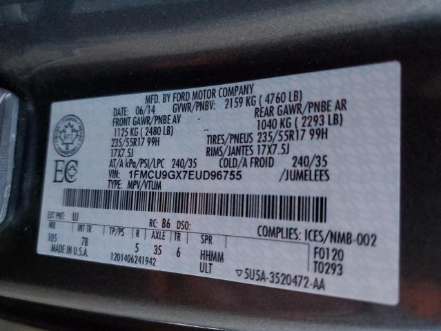 Продажа на аукционе авто 2014 Ford Escape, vin: 1FMCU9GX7EUD96755, номер лота: 92218955