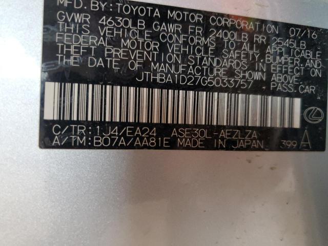 Продаж на аукціоні авто 2016 Lexus Is 200t, vin: JTHBA1D27G5033757, номер лоту: 92863265