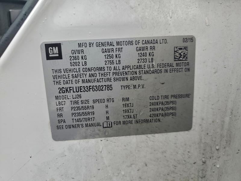 Продажа на аукционе авто 2015 Gmc Terrain De, vin: 2GKFLUE33F6302785, номер лота: 93449425