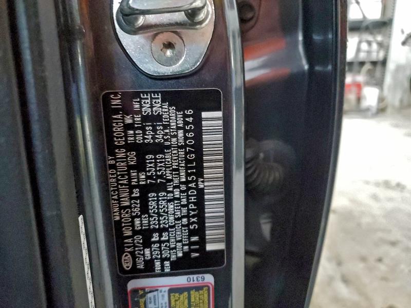 Продаж на аукціоні авто 2020 Kia Sorento, vin: 5XYPHDA51LG706546, номер лоту: 93849055
