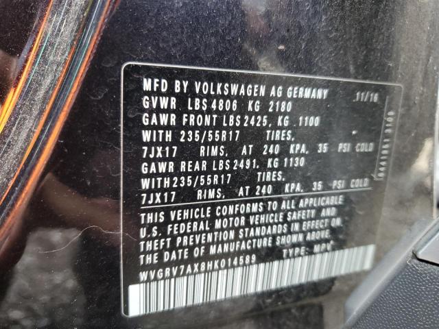 Aukcja sprzedaży 2017 Volkswagen Tiguan, vin: WVGRV7AX8HK014589, numer aukcji: 85430615