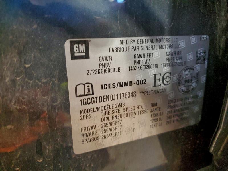 94196675 :رقم المزاد ، 1GCGTDEN0J1176348 vin ، 2018 Chevrolet Colorado مزاد بيع