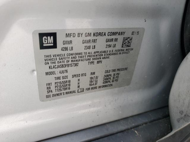 Aukcja sprzedaży 2015 Buick Encore, vin: KL4CJASB3FB157382, numer aukcji: 91768875
