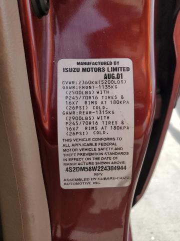 Продаж на аукціоні авто 2002 Isuzu Rodeo, vin: 4S2DM58W224304944, номер лоту: 91442515