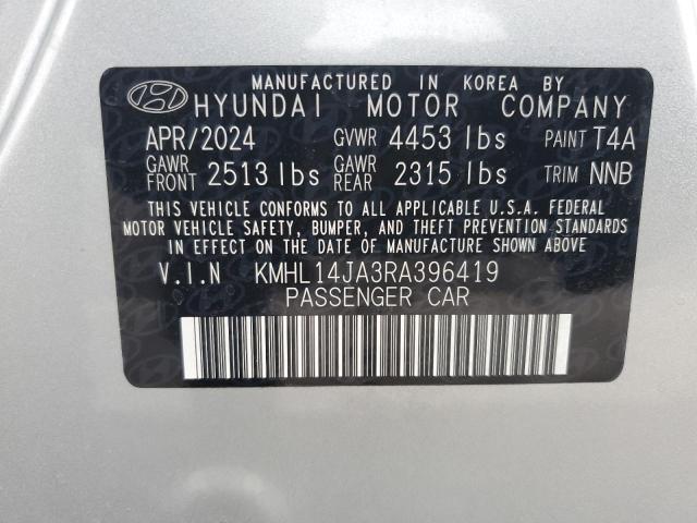 Aukcja sprzedaży 2024 Hyundai Sonata Sel, vin: KMHL14JA3RA396419, numer aukcji: 92261335