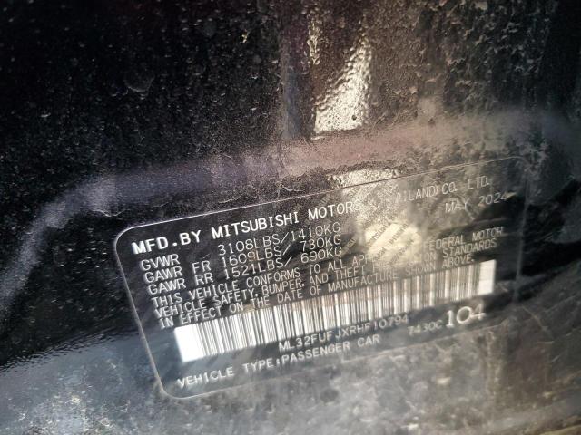 Aukcja sprzedaży 2024 Mitsubishi Mirage, vin: ML32FUFJXRHF10794, numer aukcji: 91391385
