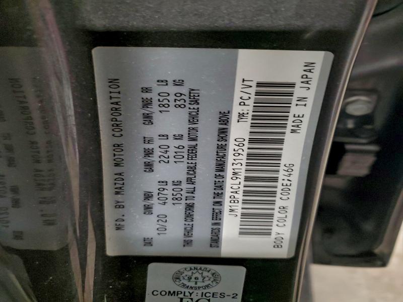 Продаж на аукціоні авто 2021 Mazda Mazda3 Gs 4dr, vin: JM1BPACL9M1319560, номер лоту: 94647275