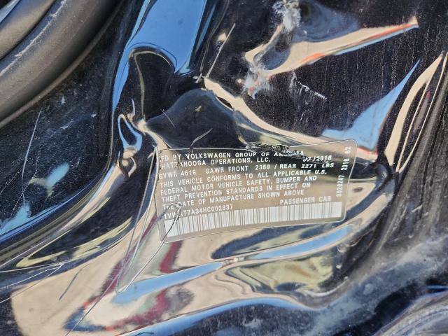 92280525 :رقم المزاد ، 1VWAT7A34HC002337 vin ، 2017 Volkswagen Passat مزاد بيع