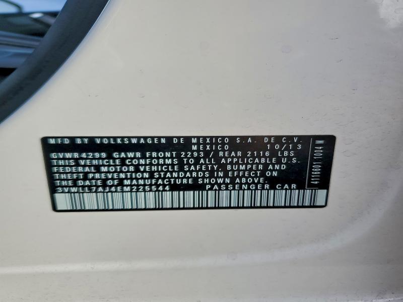 Aukcja sprzedaży 2014 Volkswagen Jetta Tdi, vin: 3VWLL7AJ4EM225544, numer aukcji: 93587705