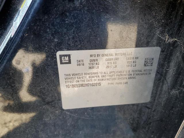 Продаж на аукціоні авто 2017 Chevrolet Cruze, vin: 1G1BE5SM2H7102015, номер лоту: 90589345