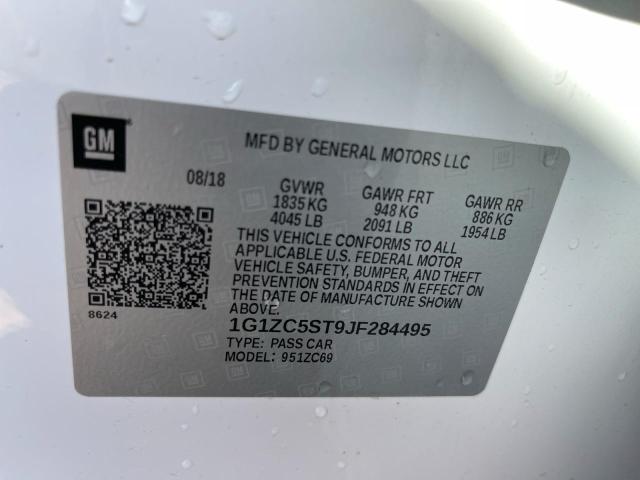 Продажа на аукционе авто 2018 Chevrolet Malibu Ls, vin: 1G1ZC5ST9JF284495, номер лота: 91880545
