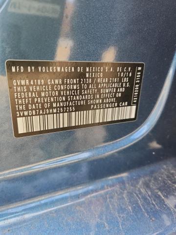 Продажа на аукционе авто 2017 Volkswagen Jetta, vin: 3VWDB7AJ9HM257255, номер лота: 91361265