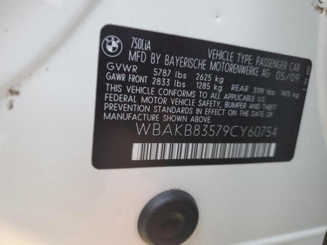 Aukcja sprzedaży 2009 Bmw 750, vin: WBAKB83579CY60754, numer aukcji: 91943545