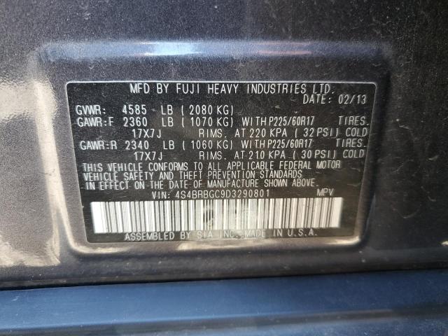 2013 Subaru Outback მანქანა იყიდება აუქციონზე, vin: 4S4BRBGC9D3290801, აუქციონის ნომერი: 91409885