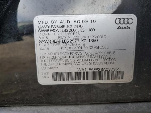 90710995 :رقم المزاد ، WA1LFAFP3BA037959 vin ، 2011 Audi Q5 مزاد بيع