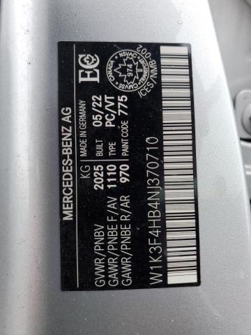 93105225 :رقم المزاد ، W1K3F4HB4NJ370710 vin ، 2022 Mercedes-benz A 250 4mat مزاد بيع