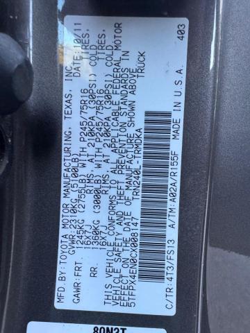 Auction sale of the 2012 Toyota Tacoma, vin: 5TFPX4EN0CX008147, lot number: 93109965
