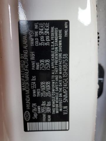 Aukcja sprzedaży 2025 Hyundai Santa Fe S, vin: 5NMP24GL1SH087538, numer aukcji: 91710985