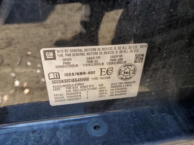 Продаж на аукціоні авто 2014 Chevrolet Silverado, vin: 3GCUKSEC4EG439960, номер лоту: 93269815