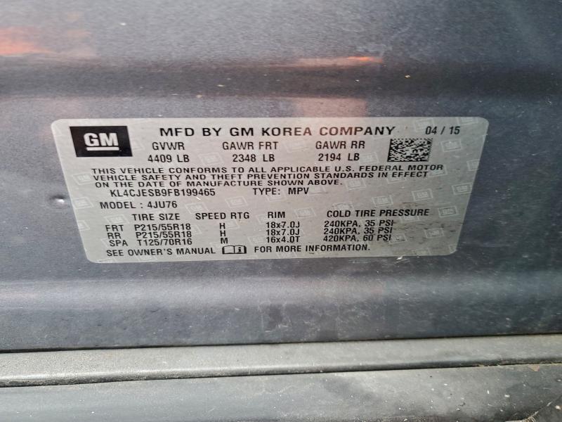 Aukcja sprzedaży 2015 Buick Encore, vin: KL4CJESB9FB199465, numer aukcji: 94273615