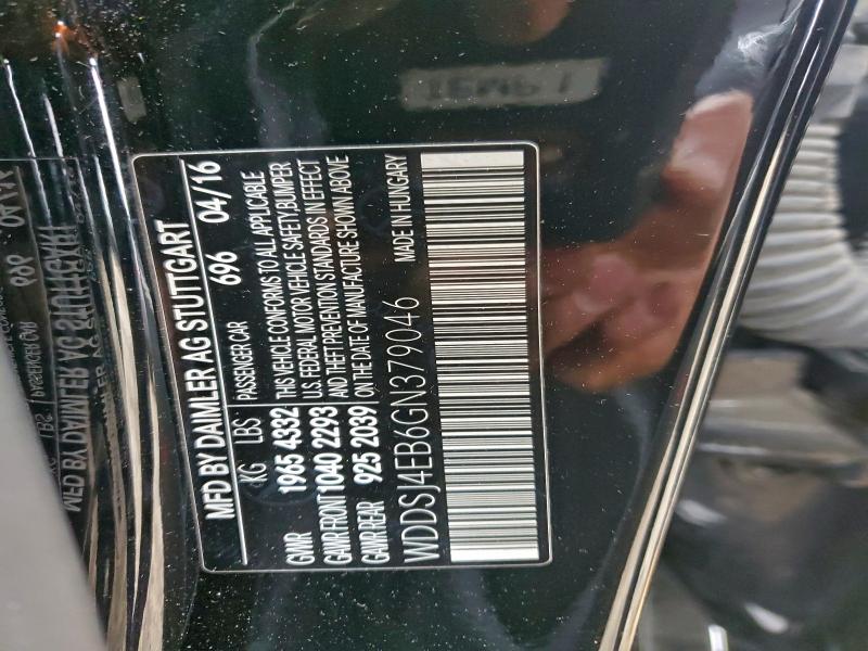 2016 Mercedes-benz Cla მანქანა იყიდება აუქციონზე, vin: WDDSJ4EB6GN379046, აუქციონის ნომერი: 93929995