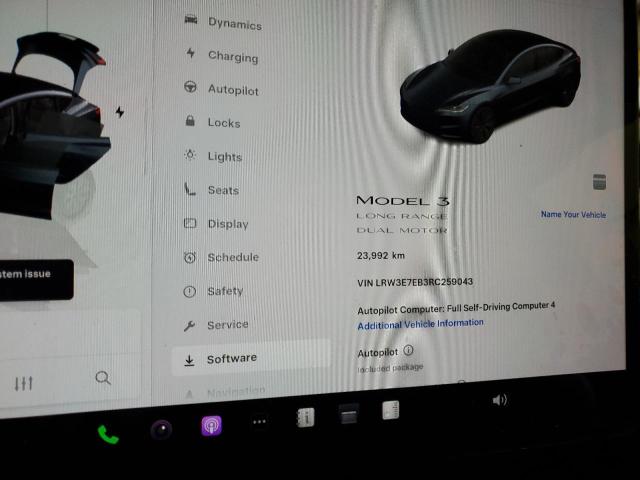 Auction sale of the 2024 Tesla Model 3, vin: LRW3E7EB3RC259043, lot number: 92908125