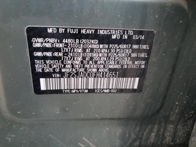 90303665 :رقم المزاد ، JF2SJADC0FH414651 vin ، 2015 Subaru Forester مزاد بيع