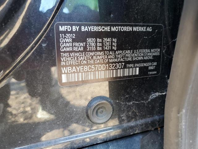 Продаж на аукціоні авто 2013 Bmw 750 Li, vin: WBAYE8C57DD132307, номер лоту: 91072985