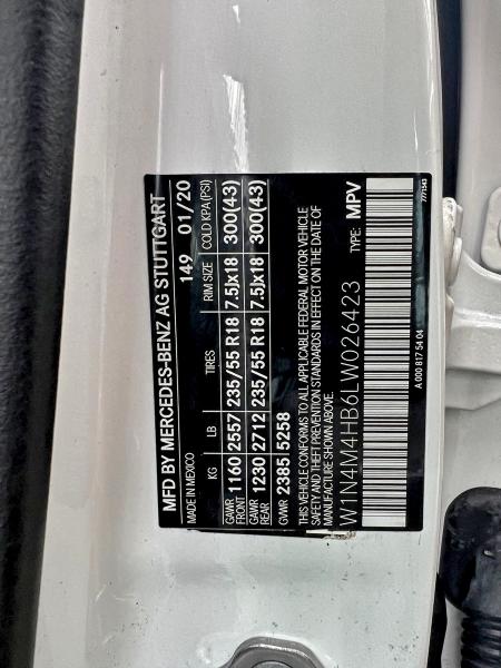 Продажа на аукционе авто 2020 Mercedes-benz Glb 250 4m, vin: W1N4M4HB6LW026423, номер лота: 94998905