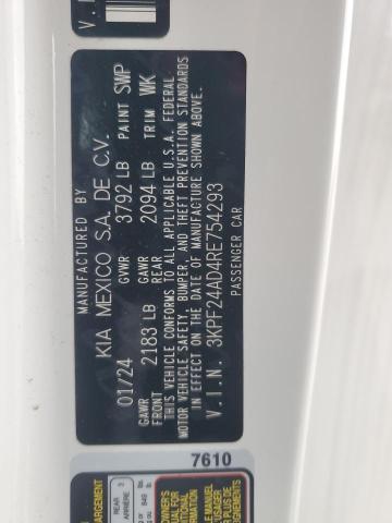 Продаж на аукціоні авто 2024 Kia Forte, vin: 3KPF24AD4RE754293, номер лоту: 92757485