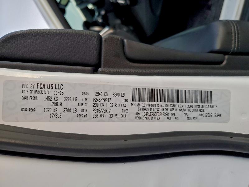 Продаж на аукціоні авто 2015 Jeep Grand Cher, vin: 1C4RJEAG5FC217368, номер лоту: 94276505