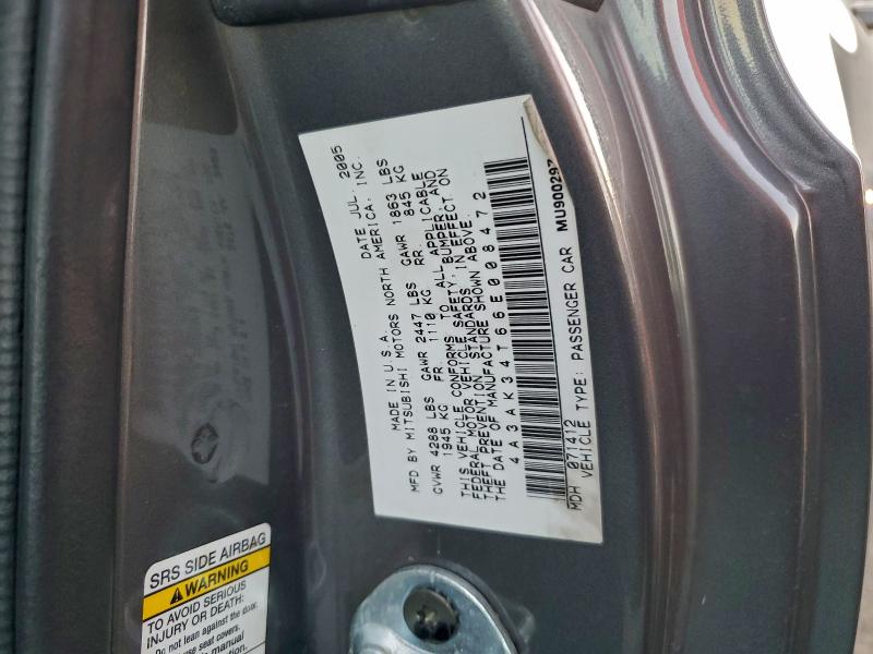 Продаж на аукціоні авто 2006 Mitsubishi Eclipse Gt, vin: 4A3AK34T66E008472, номер лоту: 93949265