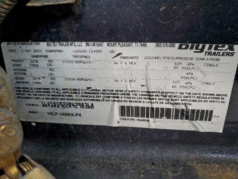 Продаж на аукціоні авто 2023 Bigtx Dump, vin: 16V1D1922R4298368, номер лоту: 94069095