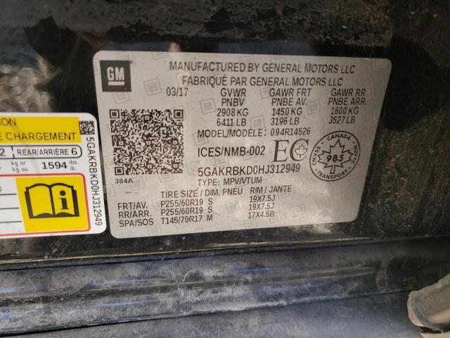 Продаж на аукціоні авто 2017 Buick Enclave, vin: 5GAKRBKD0HJ312949, номер лоту: 91871115