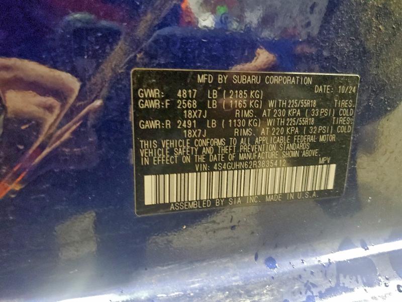 Продаж на аукціоні авто 2024 Subaru Crosstrek, vin: 4S4GUHN62R3835412, номер лоту: 92754275
