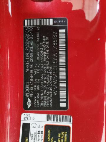 Aukcja sprzedaży 2010 Mini Cooper, vin: WMWMS3C56ATZ85132, numer aukcji: 91458685