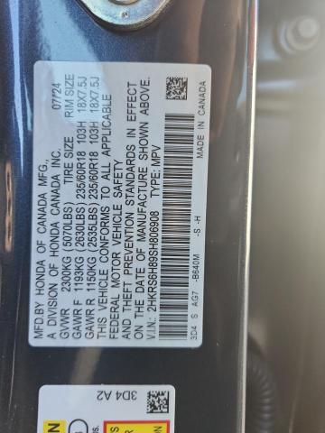 93571205 :رقم المزاد ، 2HKRS6H89SH806908 vin ، 2025 Honda Cr-v Sport مزاد بيع