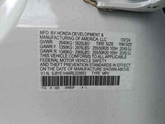 2024 Acura Mdx Techno მანქანა იყიდება აუქციონზე, vin: 5J8YE1H44RL029953, აუქციონის ნომერი: 90819535