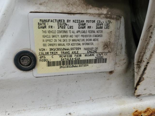 Продаж на аукціоні авто 2006 Nissan Sentra, vin: 3N1CB51D66L557354, номер лоту: 93013605