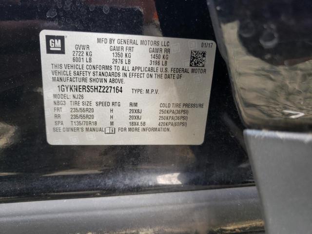 93198285 :رقم المزاد ، 1GYKNERS5HZ227164 vin ، 2017 Cadillac Xt5 Premiu مزاد بيع