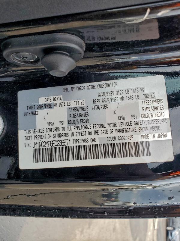 94642585 :رقم المزاد ، JM1NC2MF6E0236571 vin ، 2014 Mazda Mx-5 Miata مزاد بيع