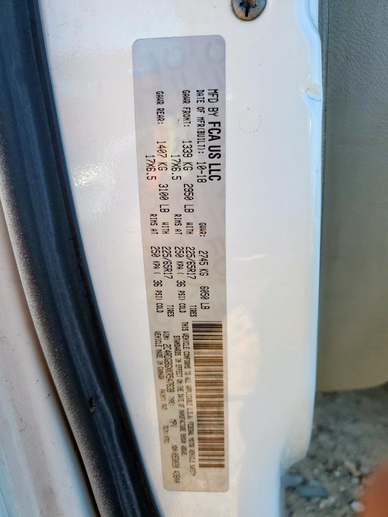 Aukcja sprzedaży 2019 Dodge Grand Cara, vin: 2C4RDGBGXKR547638, numer aukcji: 91551345