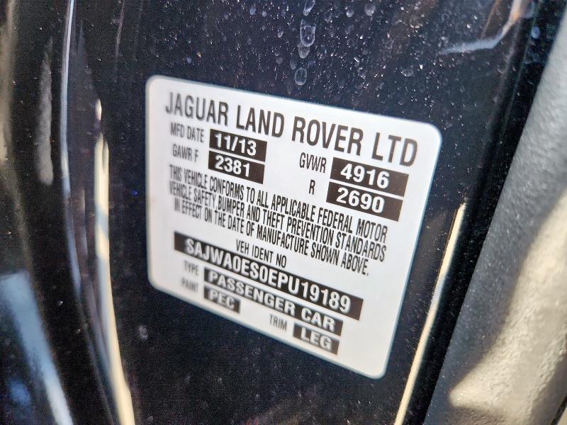 2014 Jaguar Xf მანქანა იყიდება აუქციონზე, vin: SAJWA0ES0EPU19189, აუქციონის ნომერი: 92794165