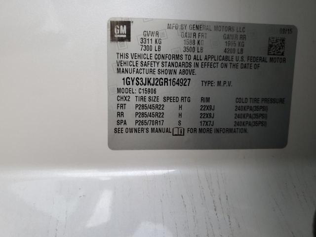 2016 Cadillac Escalade E მანქანა იყიდება აუქციონზე, vin: 1GYS3JKJ2GR164927, აუქციონის ნომერი: 92904655