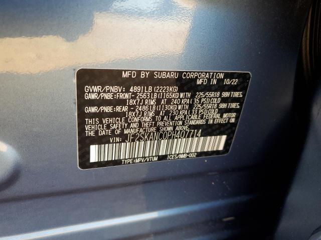Aukcja sprzedaży 2023 Subaru Forester, vin: JF2SKANC0PH407714, numer aukcji: 93419375